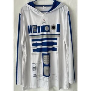 Minnesota Twins MLB Star Wars Night R2-D2 Hooded Long Sleeve Shirt White L 2023